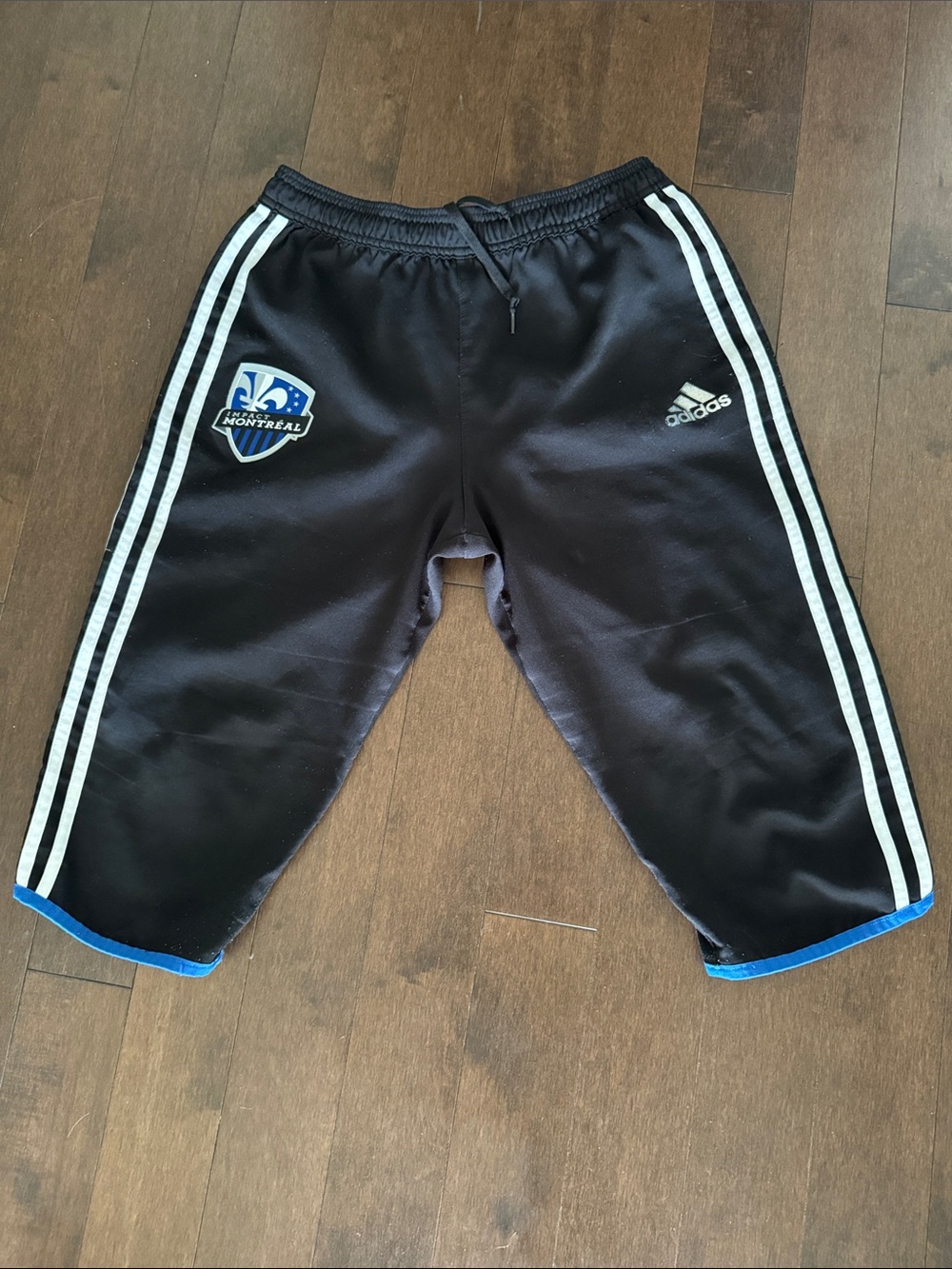 Vintage adidas Men’s Football Black Capris Training Pants Size S